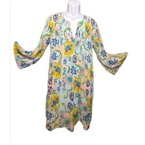 Sunny Leigh Dress VTG Y2K Sz XL multicolor flowers Bright L:38" chest: up to 40"